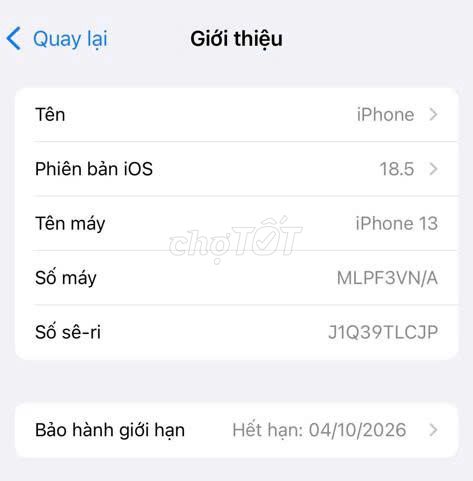 Apple iPhone 13 128GB Đen. Mua bán Điện thoại tại Quận Tây Hồ Hà Nội được đăng bởi Ngọc Chi Lê hình 1