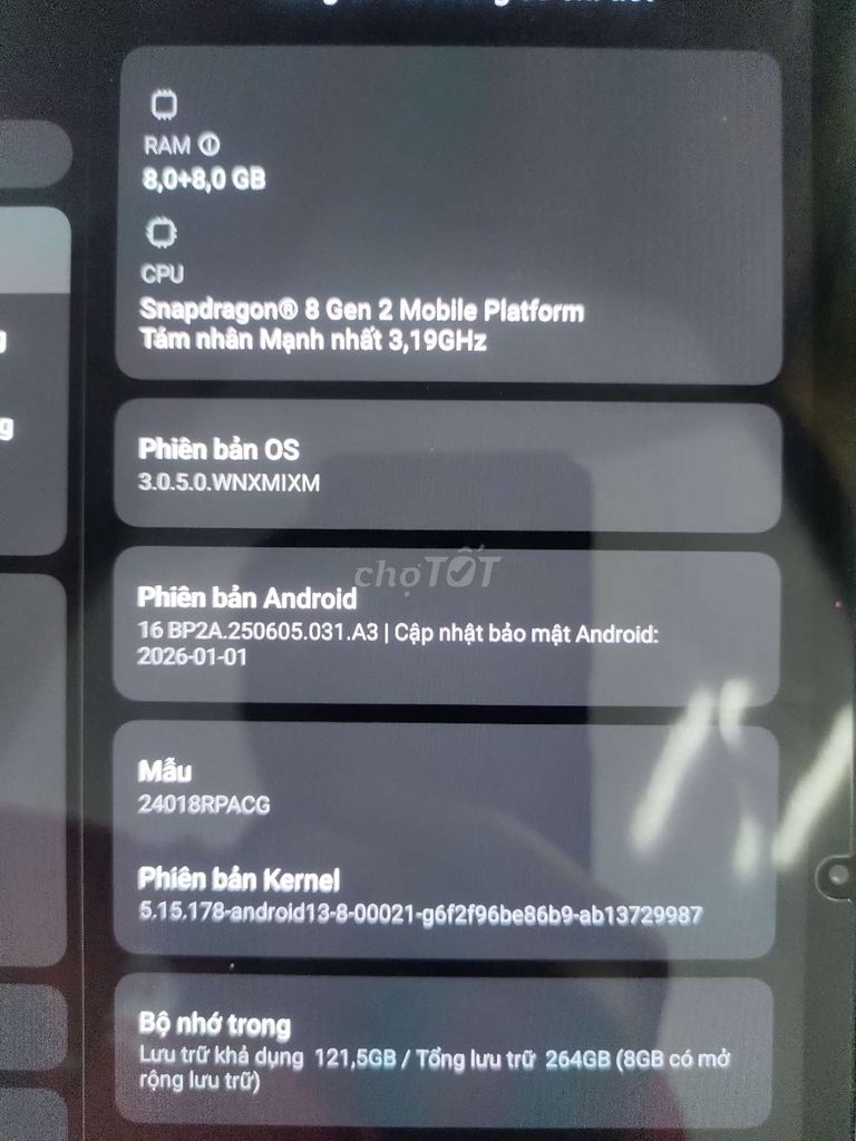 Xiaomi Pad 6S Pro (8GB - 256GB). Mua bán Máy tính bảng tại Quận 12 Tp Hồ Chí Minh được đăng bởi Tên chưa cung cấp hình 1