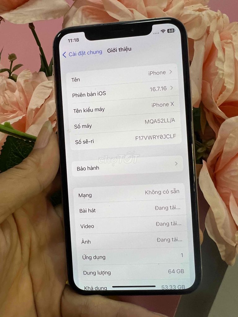 iPhone X 64GB Bạc Đã qua sử dụng. Mua bán Điện thoại tại Thành phố Tân An Long An được đăng bởi mua xin alo no SMS hình 1
