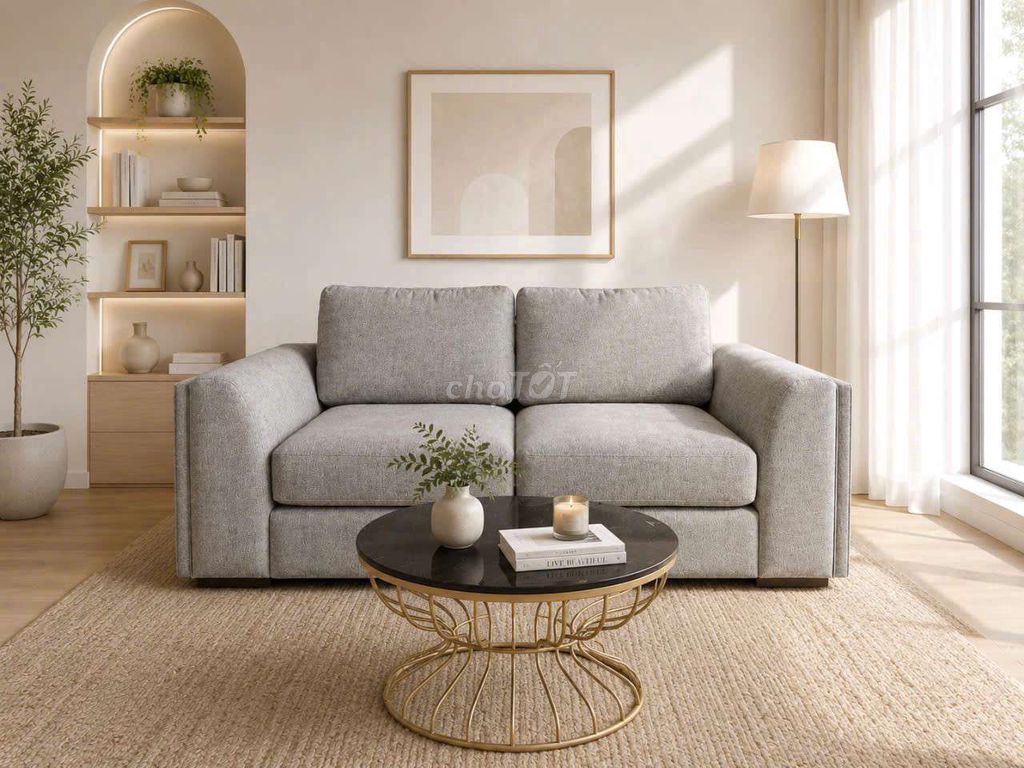 Sofa 2 chỗ Xám đậm 170x100x66cm. Mua bán Bàn ghế tại Thành phố Thủ Dầu Một Bình Dương được đăng bởi Mr ton hình 1