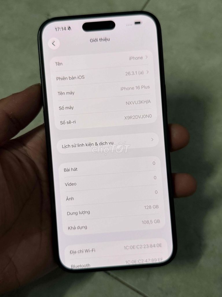iPhone 16 Plus 128GB Đen Đã kh/a zin. Mua bán Điện thoại tại Thành phố Thủ Đức Tp Hồ Chí Minh được đăng bởi Võ Nhân hình 1