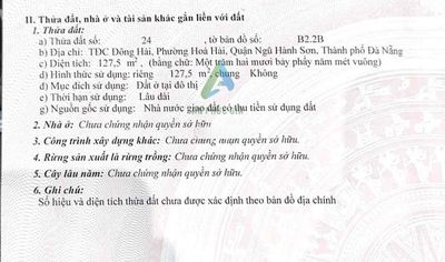 Bán lô góc Lê Như Hổ - Đông Hải 11 127,5m2 giá 10,2 tỷ