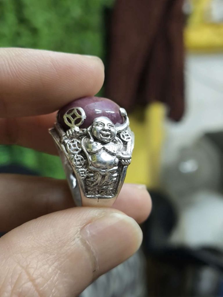 Nhẫn bạc ruby