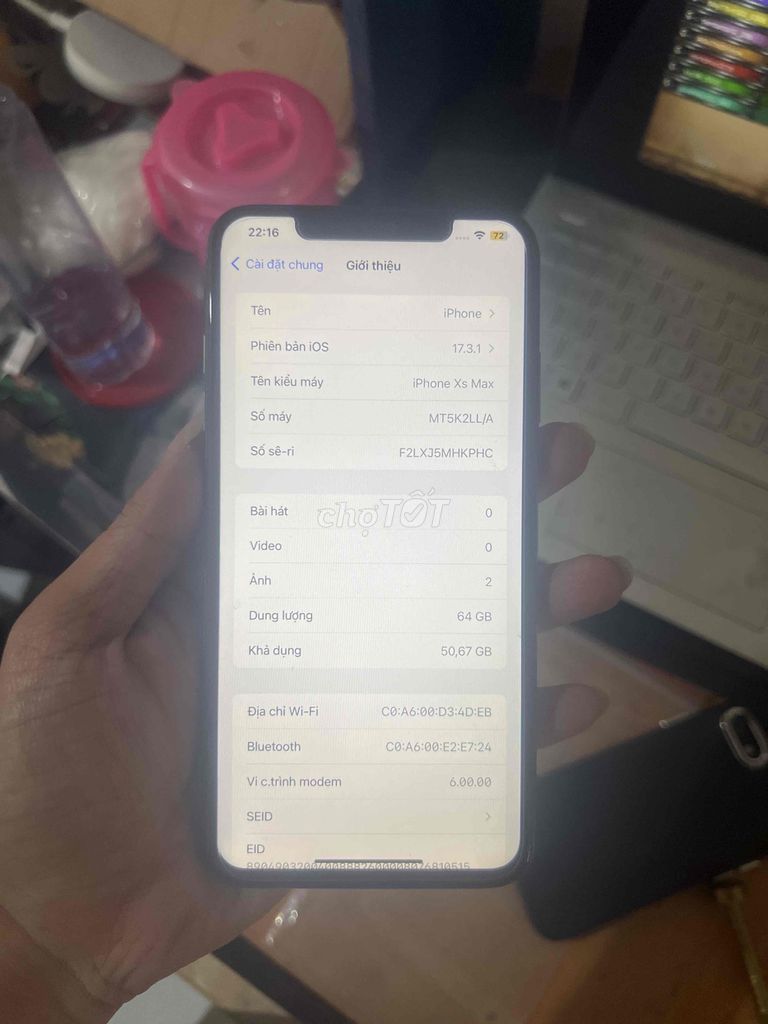 iphone xsm 64gb quốc tế 100%