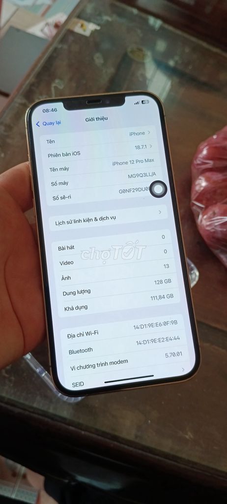 Apple iPhone 12 Pro Max 128GB Vàng mới dùng ít. Mua bán Điện thoại tại Huyện Thanh Trì Hà Nội được đăng bởi Ha duong hình 1