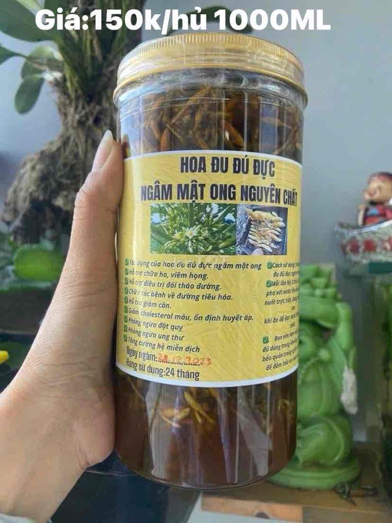 Hoa đu đủ đực KHÔ ngâm mật ong 1000ML. Mua bán Đồ ăn, thực phẩm và các loại khác tại Quận Bình Tân Tp Hồ Chí Minh được đăng bởi trang ngọc hình 1