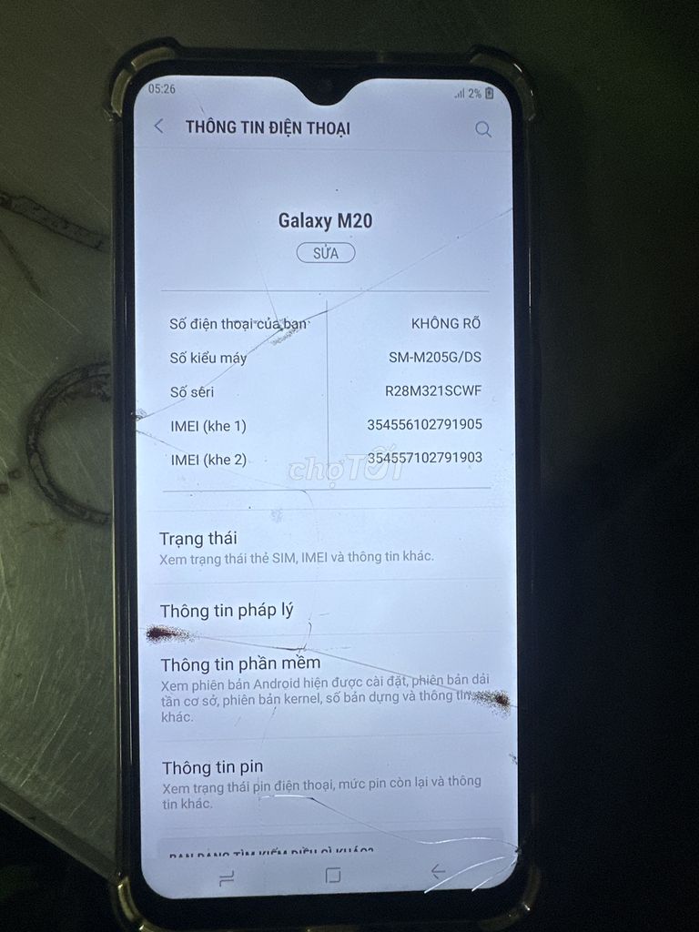 Samsung Galaxy M20 Xanh nước biển. Mua bán Điện thoại tại Quận Cầu Giấy Hà Nội được đăng bởi v bắc hình 1