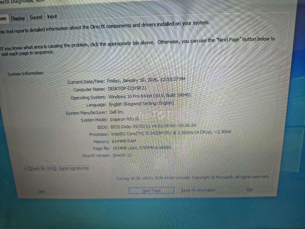 Dell N5110 i5 2450 15 inch 6GB/128GB. Mua bán Laptop tại Quận 3 Tp Hồ Chí Minh được đăng bởi Phú An hình 1