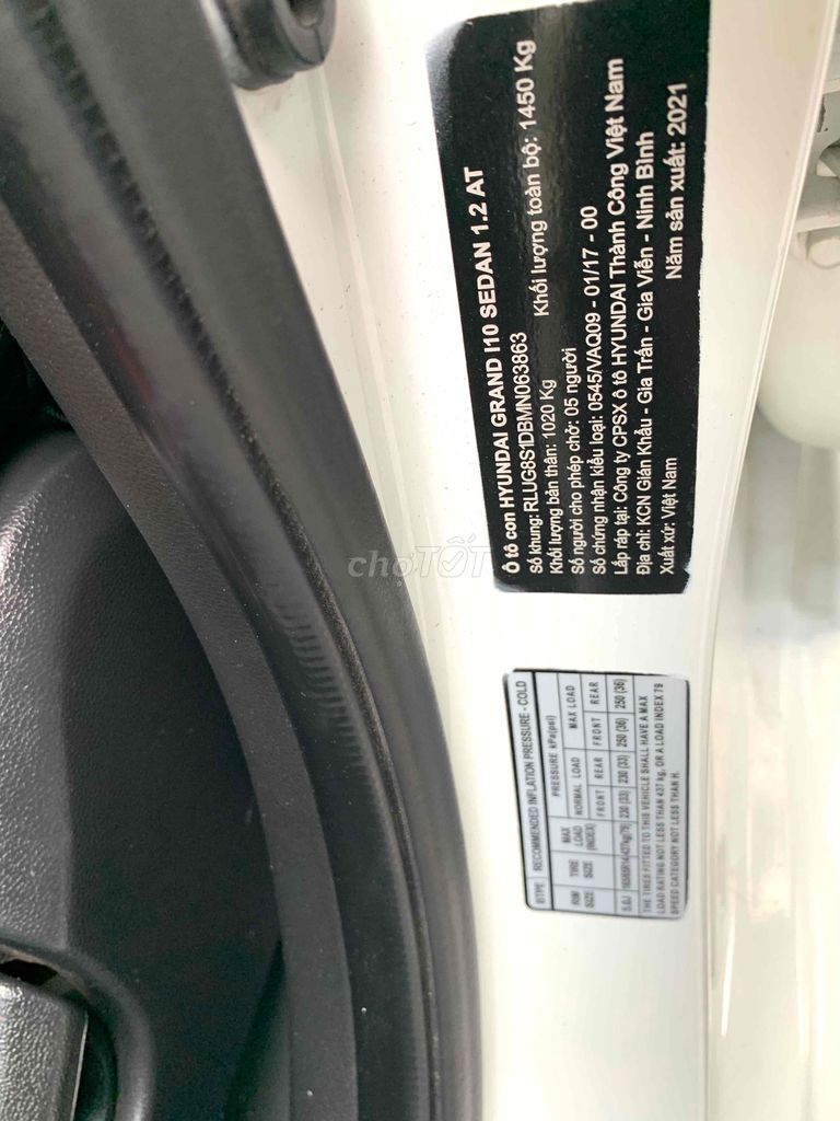 Hyundai i10 sedan 1.2AT sx 2021, 1 chủ từ mới. Mua bán Ô tô tại Quận 4 Tp Hồ Chí Minh được đăng bởi John wu hình 11