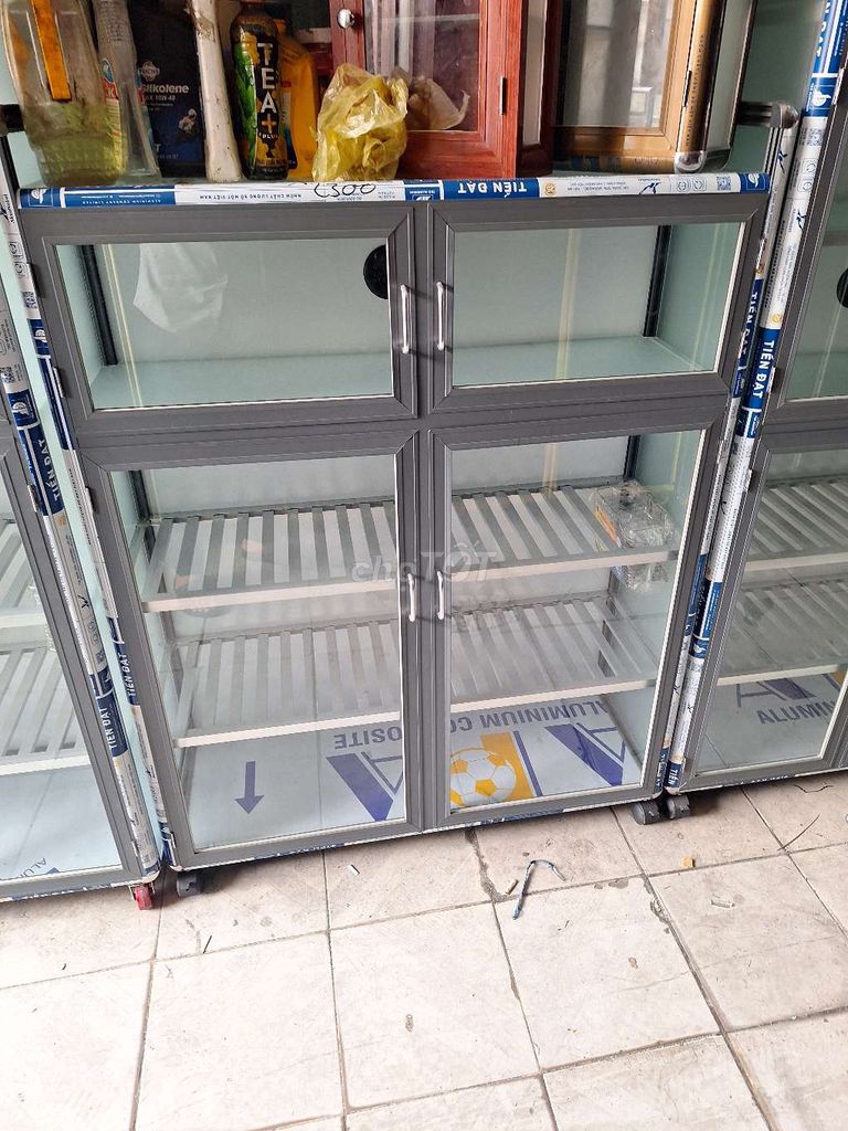 Tủ nhôm kính Tiến Đạt 4 tầng Trắng sữa. Mua bán Tủ, kệ gia đình tại Quận Bình Thạnh Tp Hồ Chí Minh được đăng bởi  quang vinh hình 1