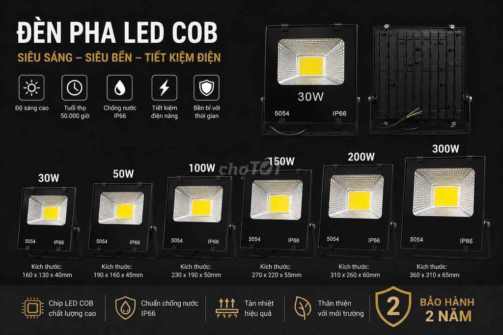 Đèn pha LED 30W Kim loại Đen IP66. Mua bán Đèn tại Quận Hai Bà Trưng Hà Nội được đăng bởi chi tranthikim hình 1