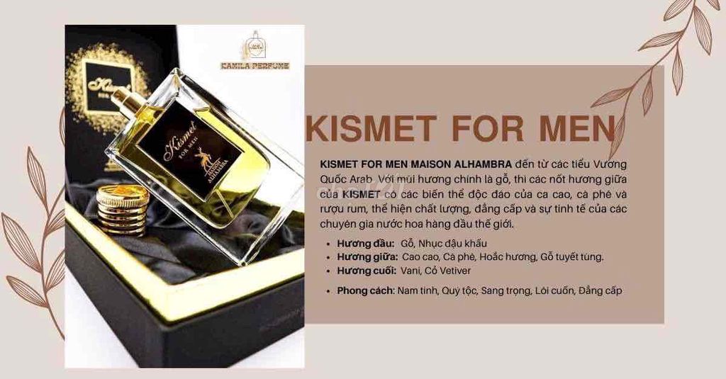 Nước Hoa Dubai Nam Kismet For Men Maison Alhambra