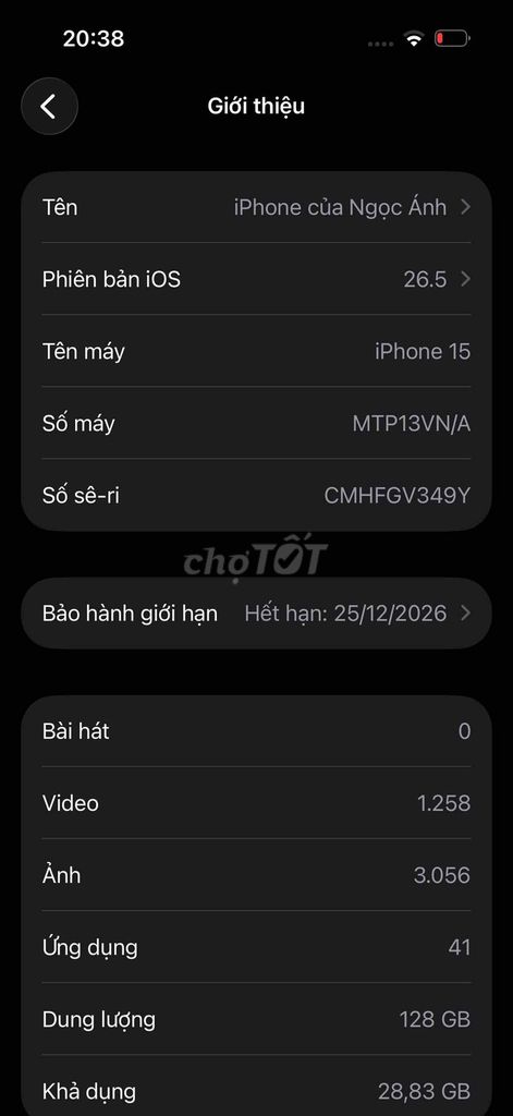 Apple iPhone 15 128GB Hồng Mới. Mua bán Điện thoại tại Thành phố Vinh Nghệ An được đăng bởi Bin hình 1