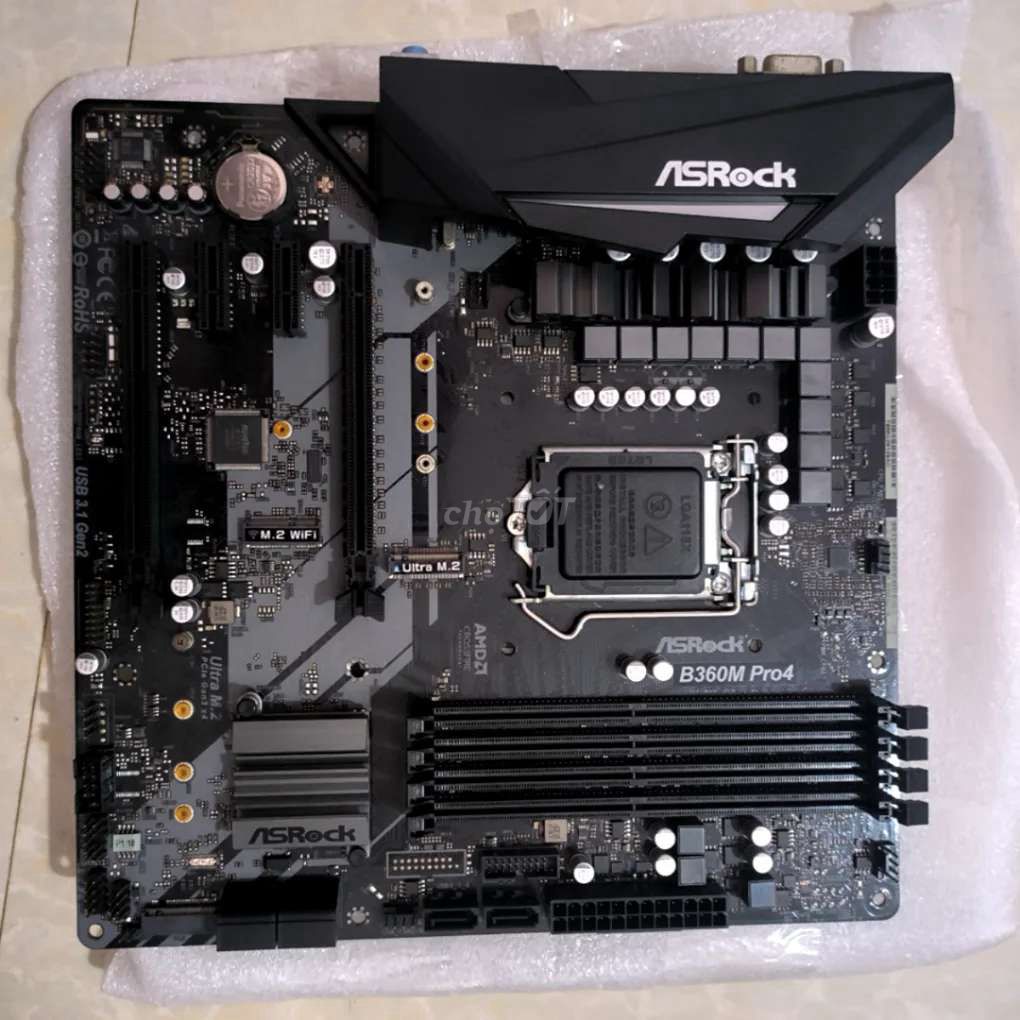 ASRock B360M Pro4 Bo mạch chủ Đen. Mua bán Linh kiện (RAM, Card...) tại Huyện Ba Vì Hà Nội được đăng bởi Kieu Vinh hình 1