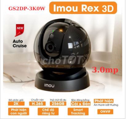 Camera Wifi imou 3.0mp Rex3D IPC-GS2DP-3K0W
