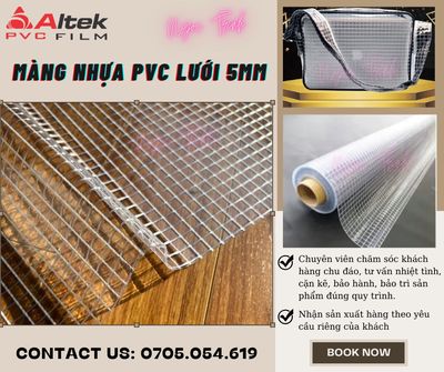 Giá màng nhựa pvc lưới sợi polyester 5mm