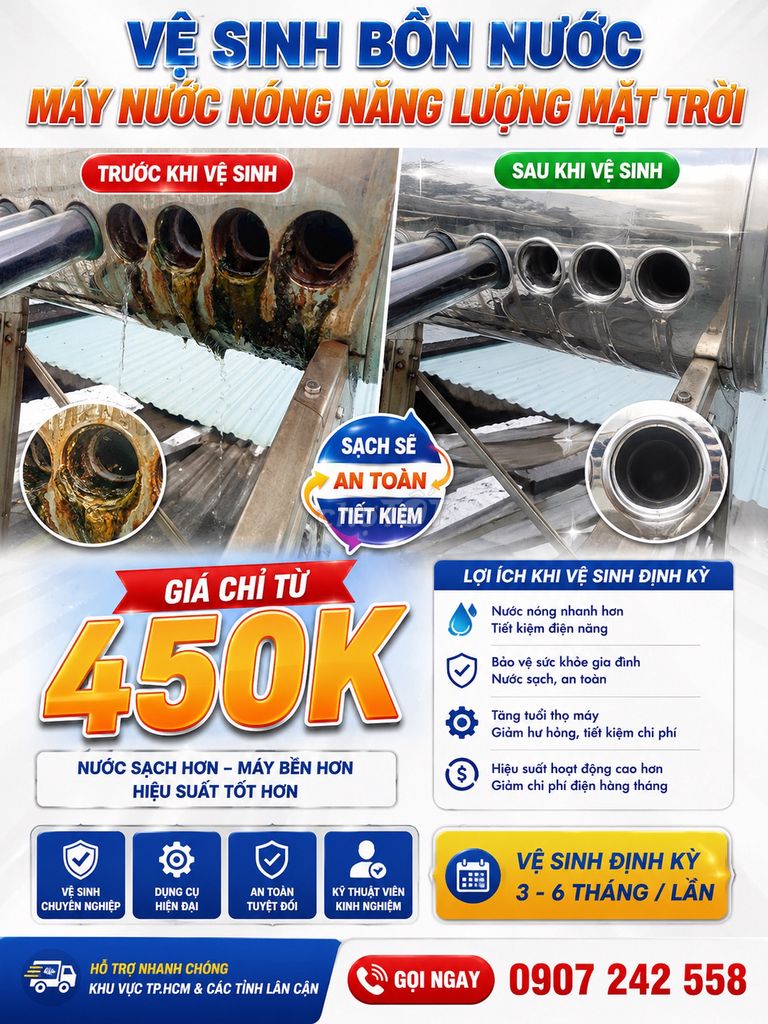 Dịch vụ vệ sinh máy nước nóng TP.HCM. Dịch vụ tại Quận 12 Tp Hồ Chí Minh được đăng bởi MÁY NƯỚC NÓNG NLMT HẢI ANH hình 1