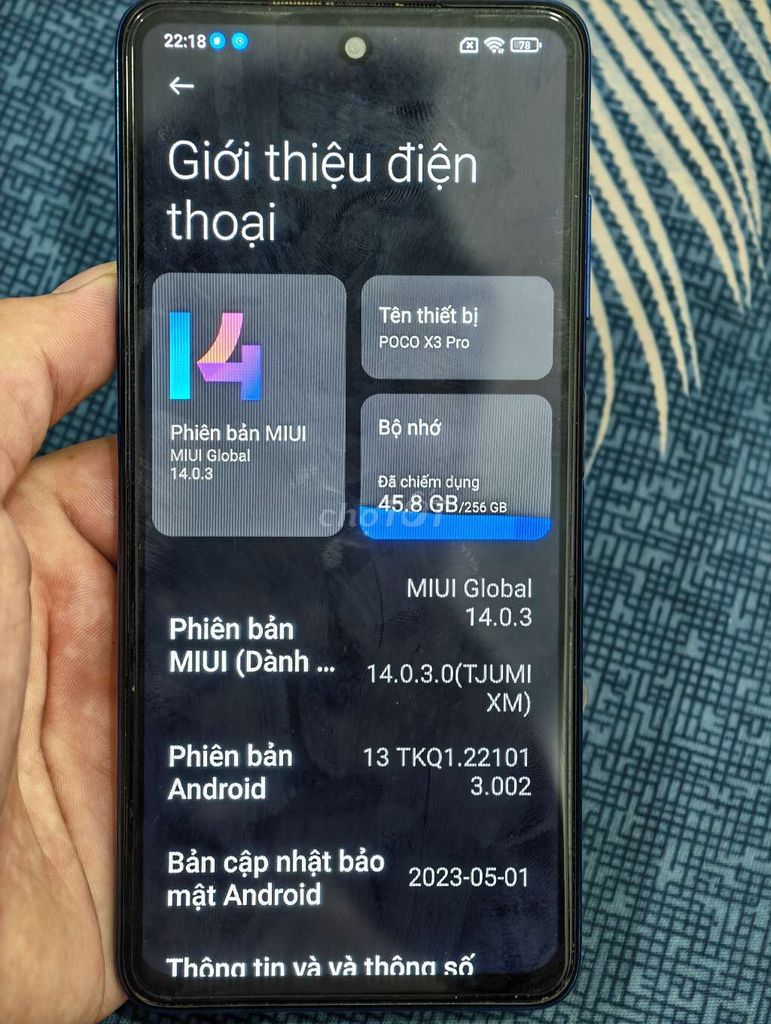 POCO X3 Pro 256GB Xanh. Mua bán Điện thoại tại Quận 12 Tp Hồ Chí Minh được đăng bởi Duynhat Nguyen hình 1