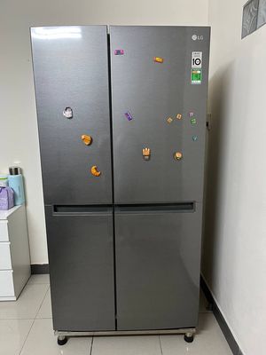 Tủ Lạnh LG Inverter 649 Lít Side by Side màu bạc