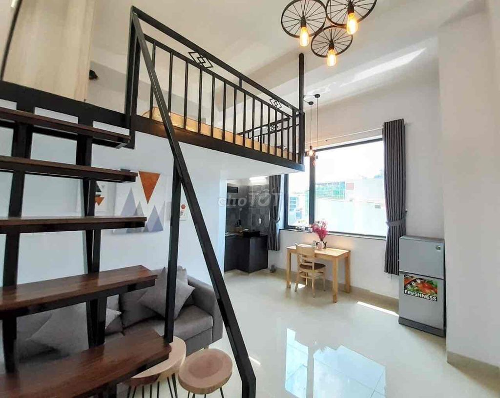 duplex gác cao - Full nội thất - máy giặt riêng