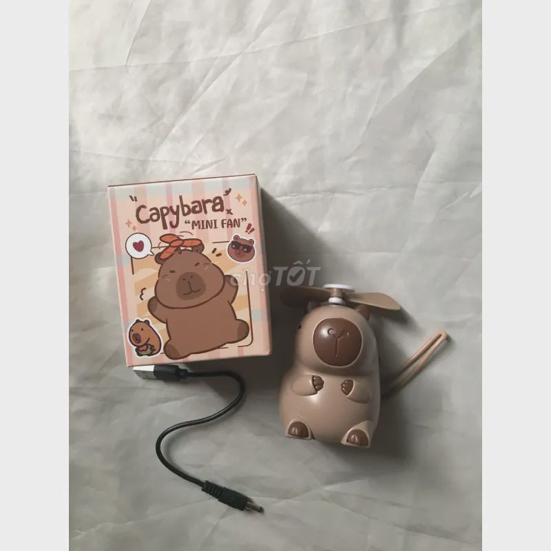 Quạt cầm tay Capybara Nâu Đã sử dụng. Mua bán Quạt tại Thành phố Nha Trang Khánh Hòa được đăng bởi Hà Phạm hình 1
