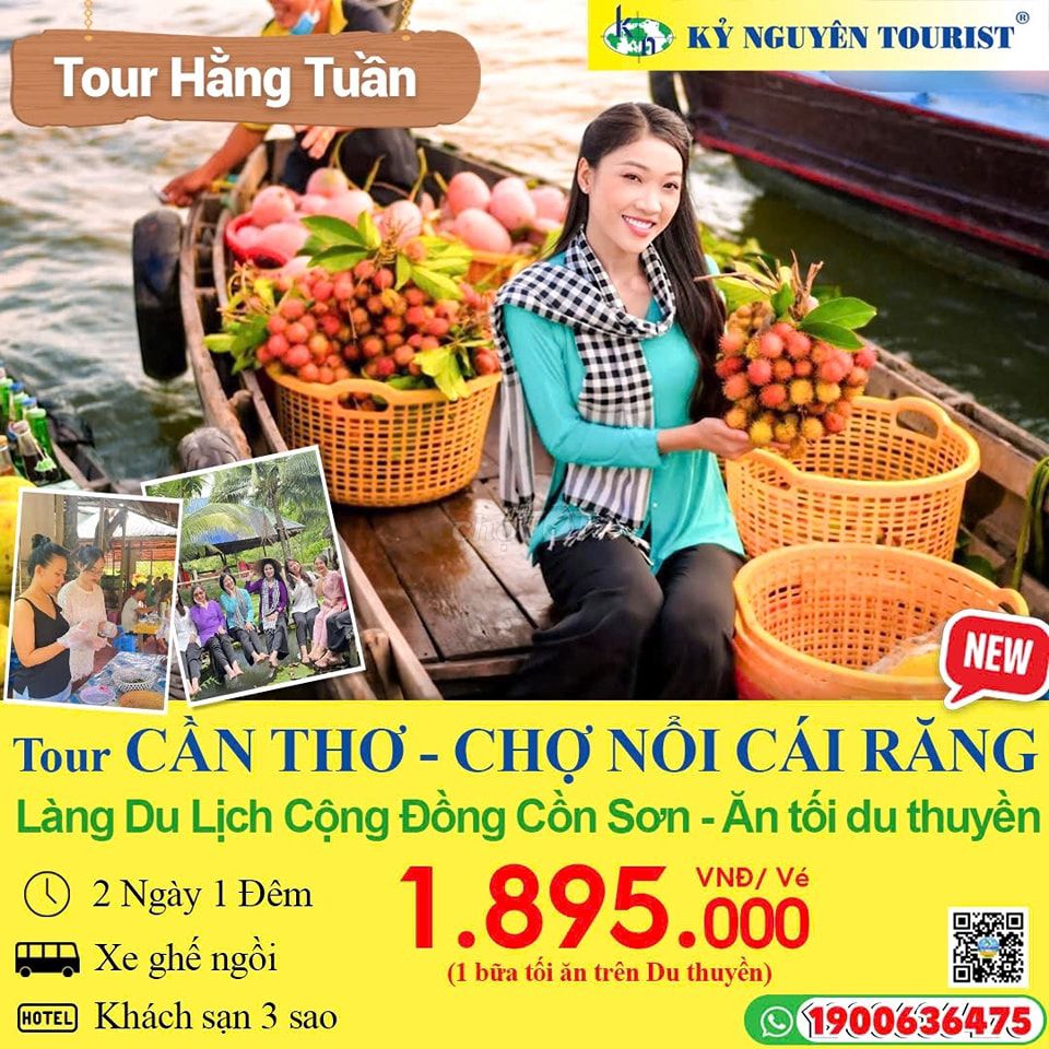 Tour Cần Thơ - Cồn SơnLàng du lịch cộng đồng 2n1đ