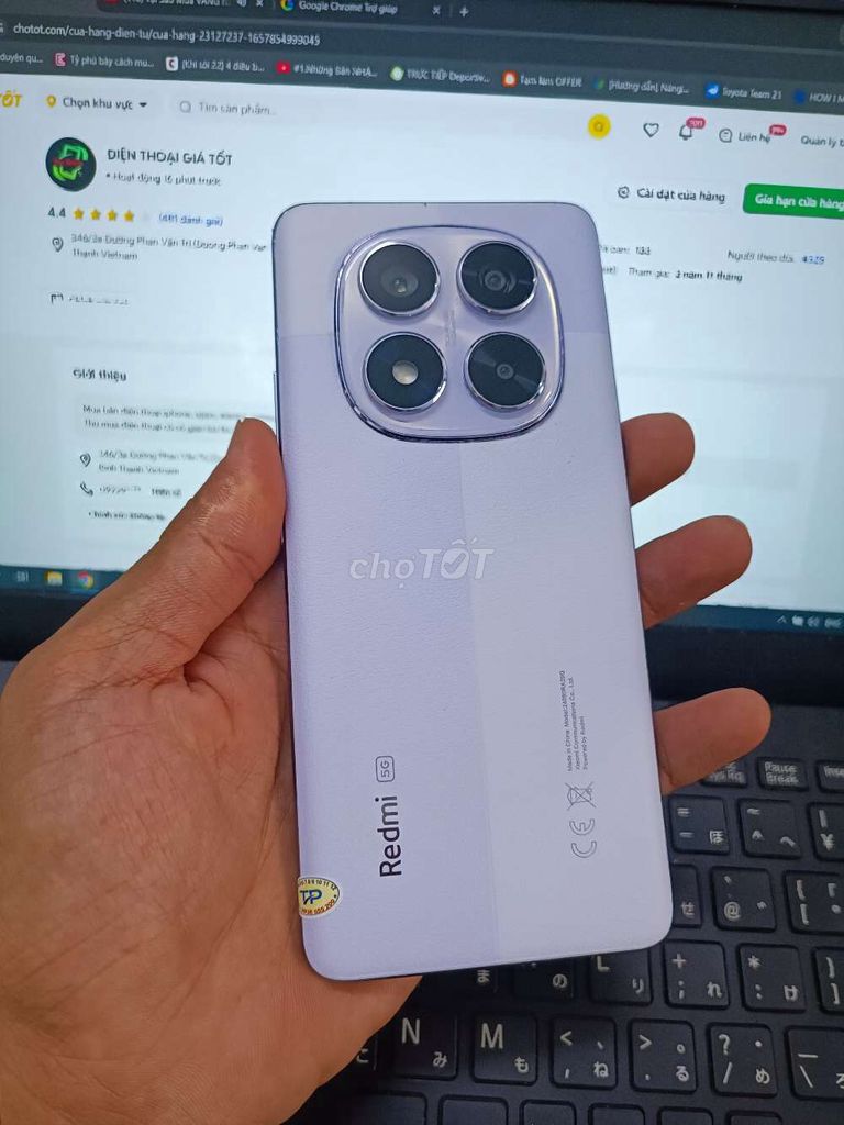 XIAOMI REDMI NOTE 14 PRO 5G 12GB.512GB BH 02.2027. Mua bán Điện thoại tại Quận Bình Thạnh Tp Hồ Chí Minh được đăng bởi Dân Mobile hình 1