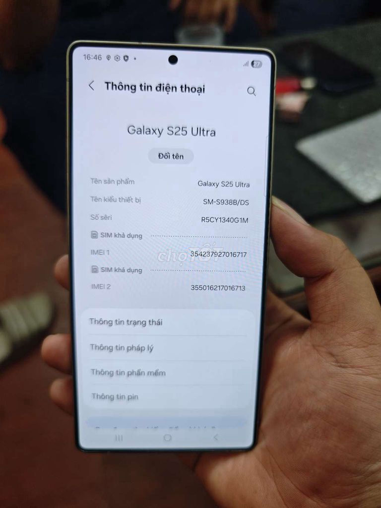 Samsung Galaxy S25 Ultra 512GB Vàng kem. Mua bán Điện thoại tại Quận Ba Đình Hà Nội được đăng bởi Duc Minh hình 1