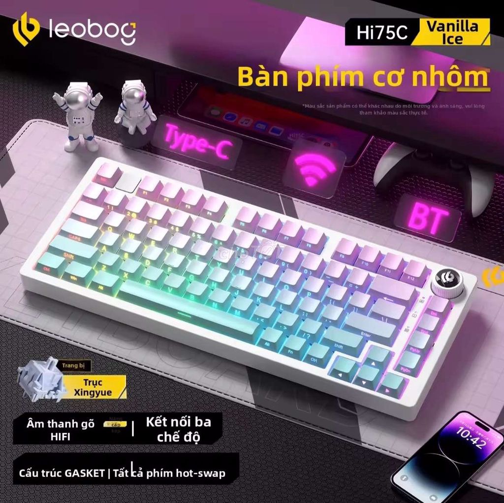 Bàn phím cơ Leobog Hi75c Pro, 3 mod new seal. Mua bán Phụ kiện (Màn hình, Chuột...) tại Huyện Thủ Thừa Long An được đăng bởi Vinh Gaming hình 1