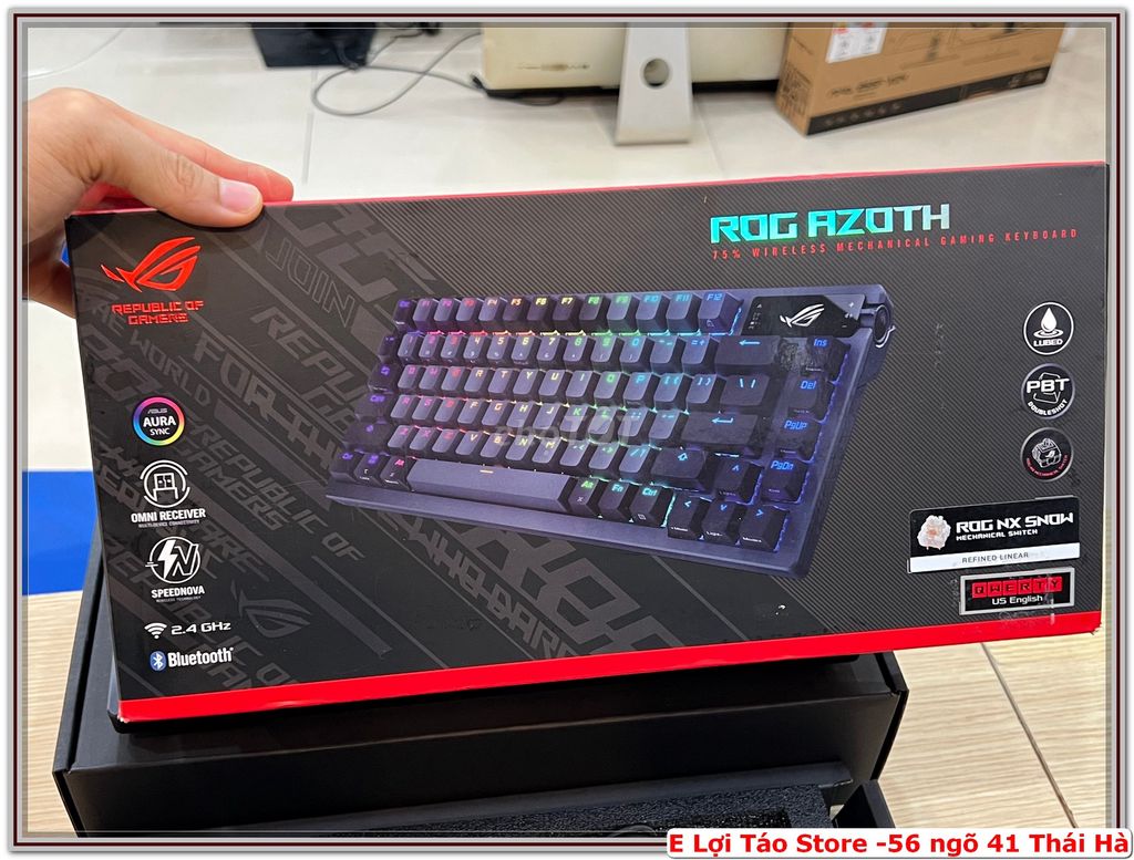 Bàn phím cơ ASUS ROG Azoth Fullbox BH 29.08.2026. Mua bán Phụ kiện (Màn hình, Chuột...) tại Quận Đống Đa Hà Nội được đăng bởi Nguyễn Tiến Lợi hình 1