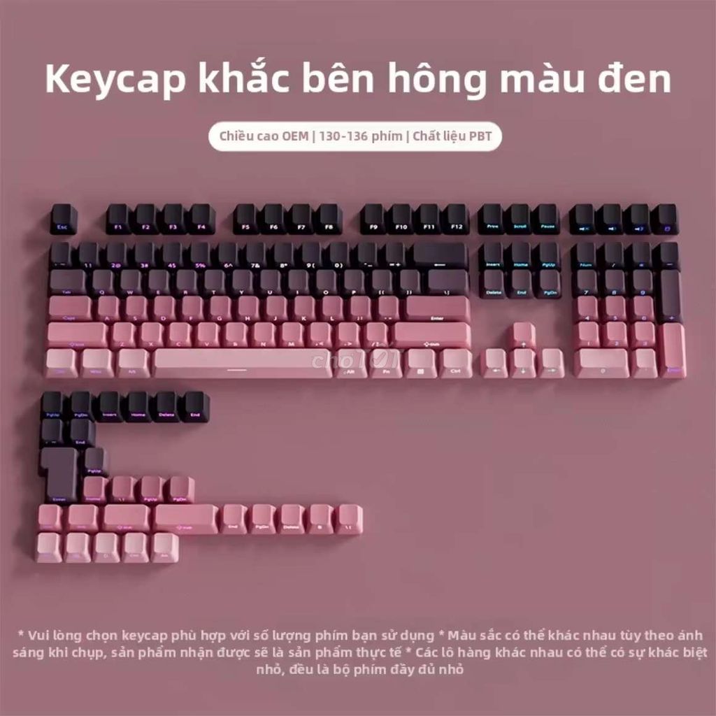 Keycap PBT OEM Tím hồng 130-136 phím. Mua bán Phụ kiện (Màn hình, Chuột...) tại Thành phố Thủ Đức Tp Hồ Chí Minh được đăng bởi Thanh Lý Thái hình 1