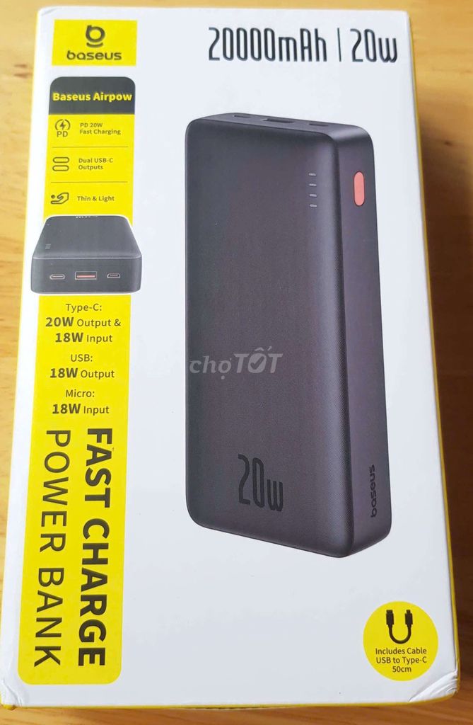Sạc dự phòng Baseus Airpow. Mua bán Phụ kiện (Màn hình, Chuột...) tại Huyện Cái Bè Tiền Giang được đăng bởi Nguyễn Thanh Tân hình 1