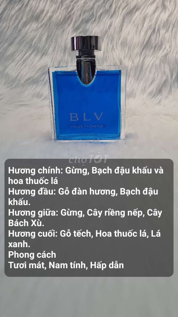 Nước hoa BVL dành cho Nam thơm lâu