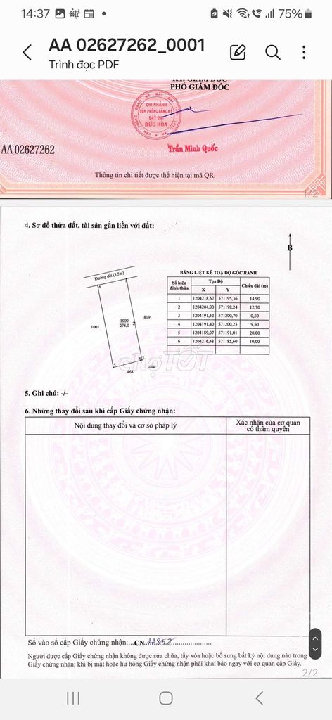 Cần bán lô đất Thị Trấn Hậu Nghĩa