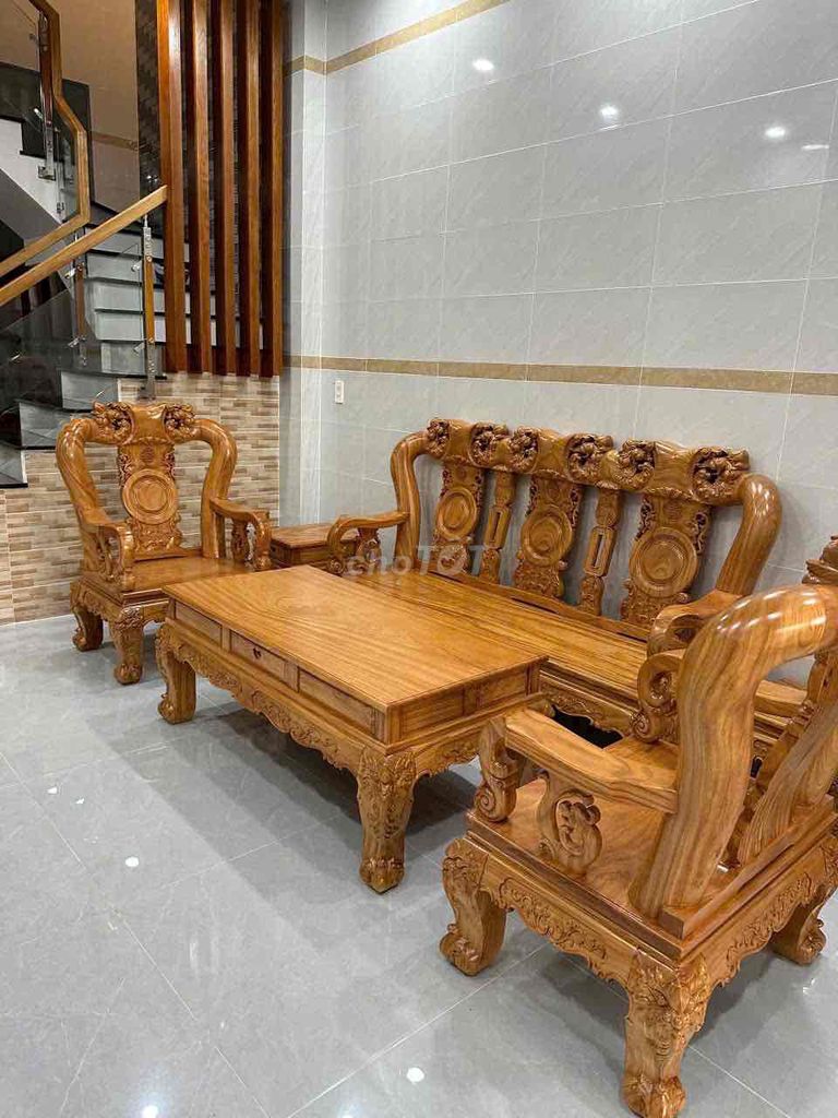 Bộ bàn ghế phòng khách gỗ 6 món. Mua bán Bàn ghế tại Huyện Bình Chánh Tp Hồ Chí Minh được đăng bởi Thành Đại Phát hình 1