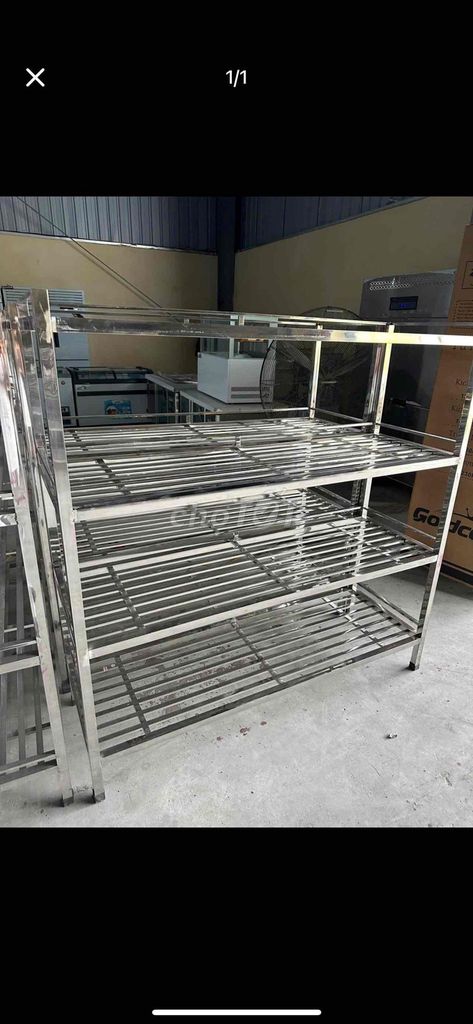 Kệ Inox 201 4 tầng 60cm x 2m. Mua bán Tủ, kệ gia đình tại Quận Cái Răng Cần Thơ được đăng bởi INOX Gia Dụng  hình 1