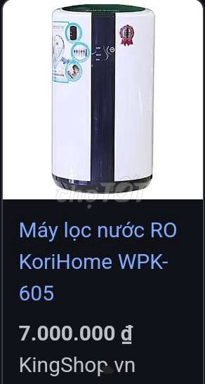 Mới 7 triệu máy lọc nước RO karihome 605 xài tốt