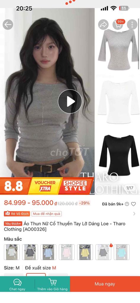 Áo thun Nữ Tharo Clothing Tay lỡ Trắng. Mua bán Quần áo tại Thành phố Mỹ Tho Tiền Giang được đăng bởi Xuan Vi hình 1