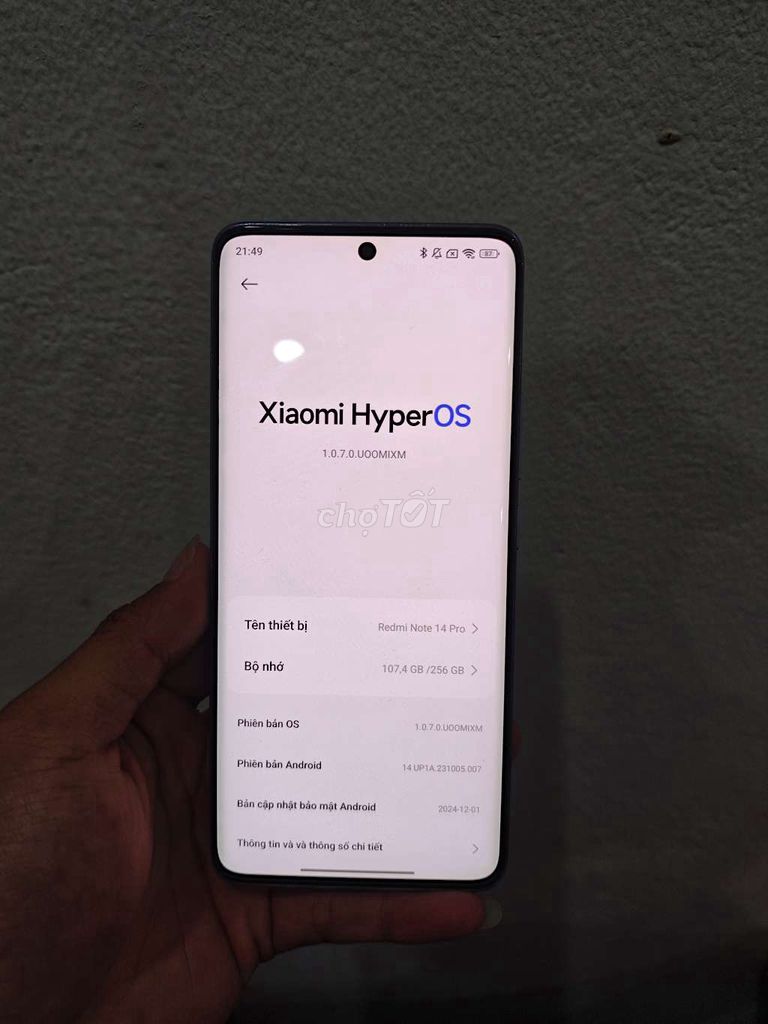 Xiaomi Redmi 14 Pro 5G Tím 12GB/256GB. Mua bán Điện thoại tại Quận Nam Từ Liêm Hà Nội được đăng bởi Manhthuong hình 1