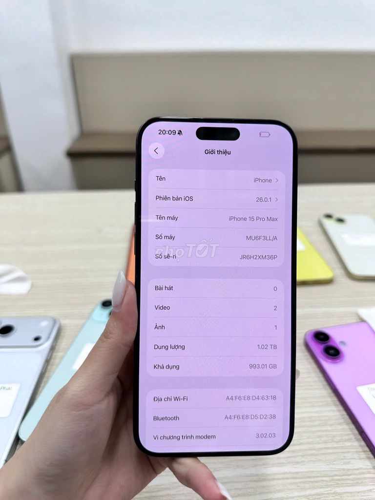 iPhone 15 Pro Max 256GB, 512GB BH pin trọn đời. Mua bán Điện thoại tại Huyện Hóc Môn Tp Hồ Chí Minh được đăng bởi Thọ hình 1
