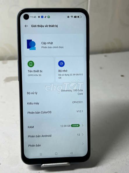 OPPO K9x 5G 12GB/512GB Tím. Mua bán Điện thoại tại Quận Tân Bình Tp Hồ Chí Minh được đăng bởi Hội Đồ Điện Tử hình 1