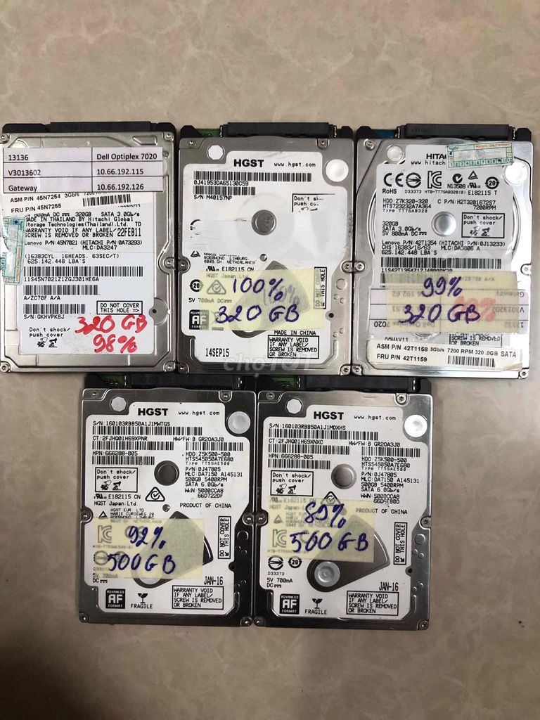 Ổ cứng HDD Hitachi 320GB SATA 3.0Gb/s. Mua bán Linh kiện (RAM, Card...) tại Thành phố Dĩ An Bình Dương được đăng bởi Trọng hình 1