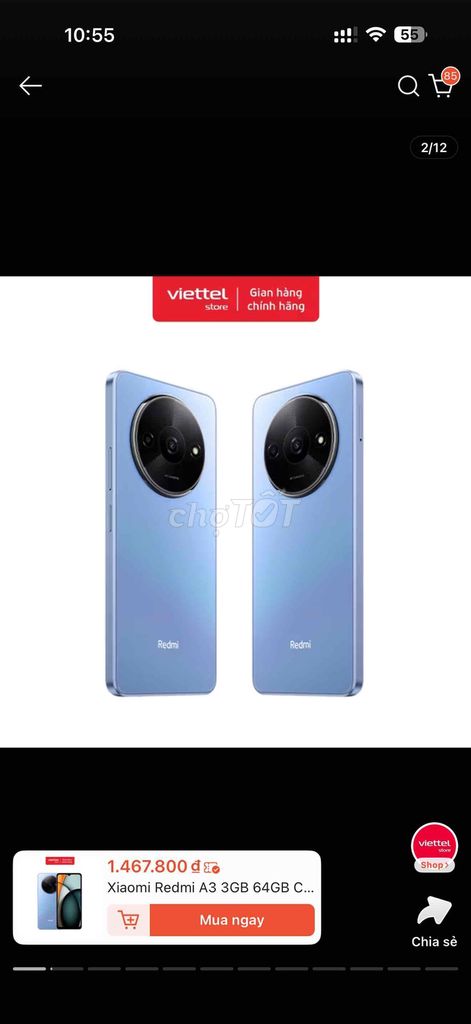 Xiaomi Redmi A3 64GB Xanh. Mua bán Điện thoại tại Quận 3 Tp Hồ Chí Minh được đăng bởi Thanh Ngân hình 1