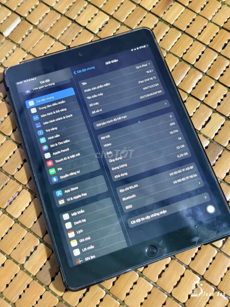 Ipad gen 7 32gb wifi tặng bao da