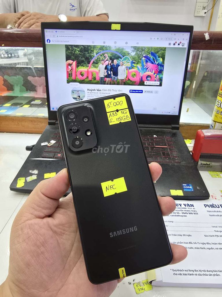 Samsung A33 5G 6GB/128GB Đen. Mua bán Điện thoại tại Thành phố Long Xuyên An Giang được đăng bởi Facebook Cầm Đồ Thúy Vân hình 1