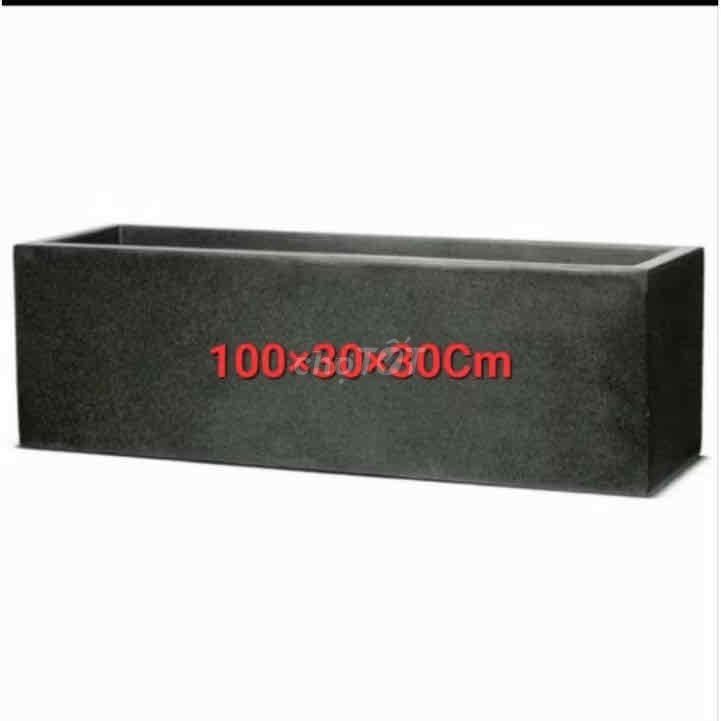 Chậu trồng cây xi măng đen 100x30x30cm. Mua bán Cây cảnh, đồ trang trí tại Quận Bình Tân Tp Hồ Chí Minh được đăng bởi Tấn Tài hình 1