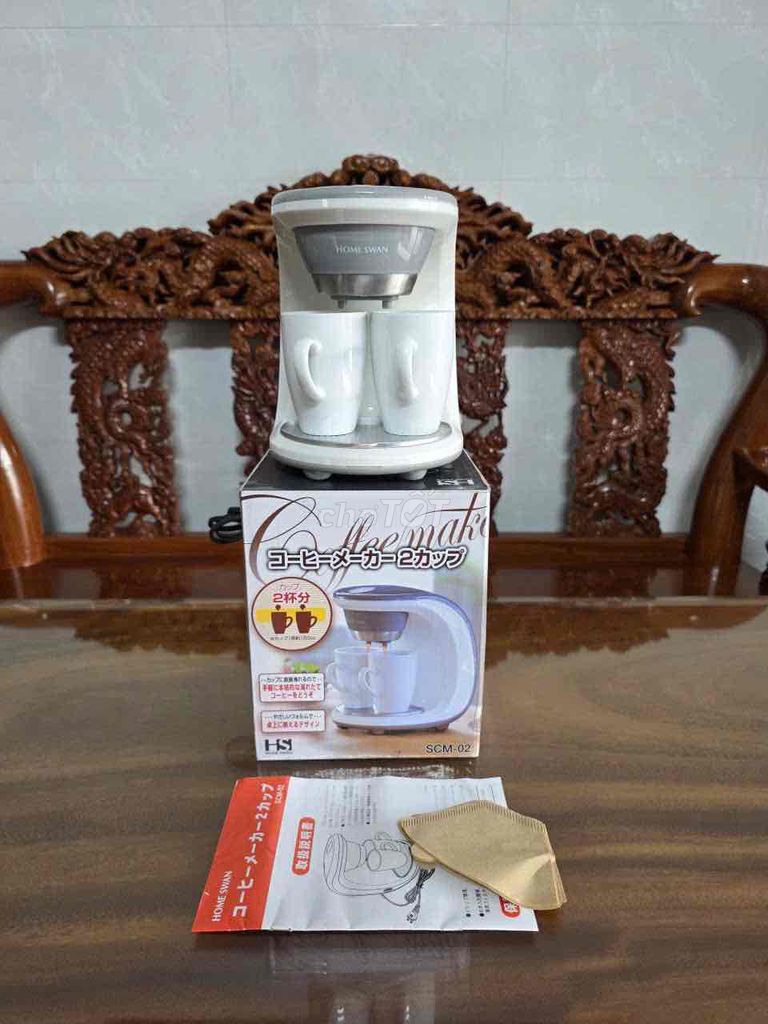 Máy pha cà phê HOME SWAN SCM-02 2 ly Nhật Bản. Mua bán Bếp, lò, đồ điện nhà bếp tại Thị xã Tân Châu An Giang được đăng bởi Tuyền chuyên hàng nhật hình 1