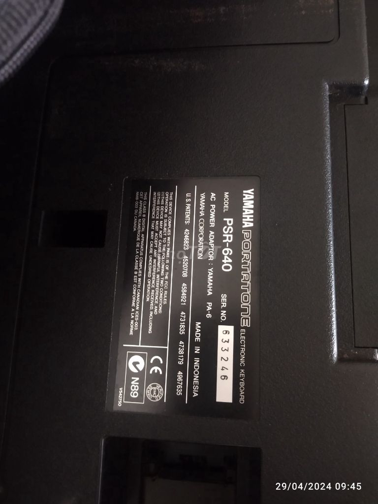 Thanh lý đàn organ Yamaha PSR 640