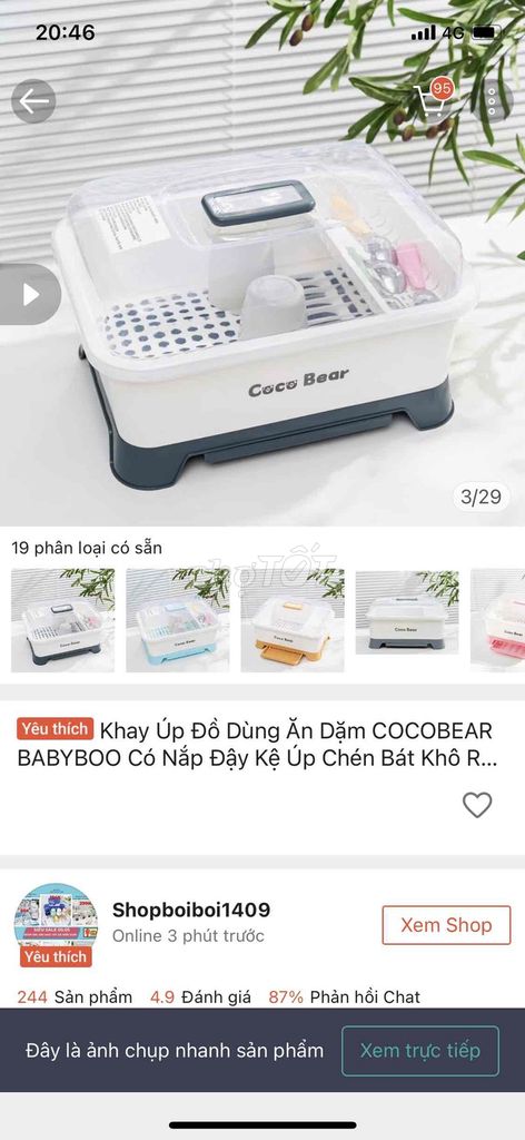 Khay úp chén bát Cocobear nhựa Trắng còn mới. Mua bán Dụng cụ nhà bếp tại Quận 12 Tp Hồ Chí Minh được đăng bởi TTH hình 1