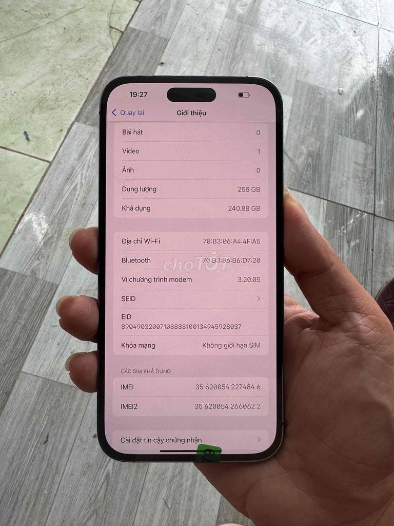 iPhone 14 Pro Max 256gb tím qt rẻ